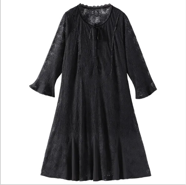 Vestidos de robe кружевное платье женская мода 2020 новинка весны расклешенный рукав