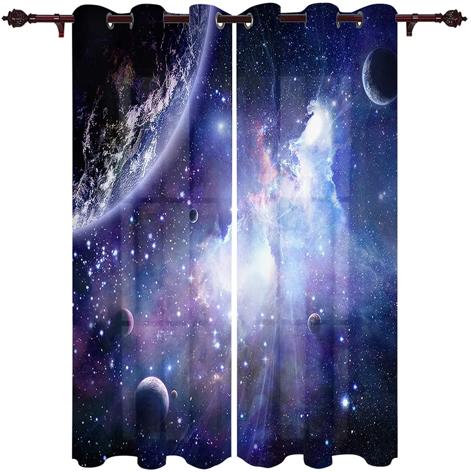 

Double Bedroom Blackout Curtains Mysterious Dream Outer Space Room Curtains Living Room Decoration Living Room Luxury Curtains