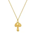 INS популярное мини-ожерелье с кулоном из нержавеющей стали 316L, ожерелье с мультяшным грибом специального дизайна для женщин и девушек, модные ювелирные изделия в подарок