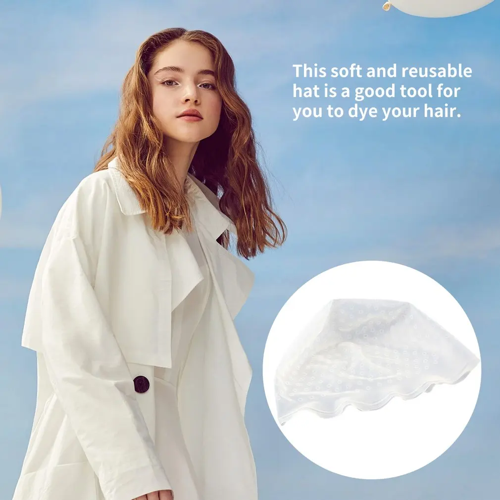 Силиконовая шапочка для окрашивания волос с иглой | Красота и здоровье
