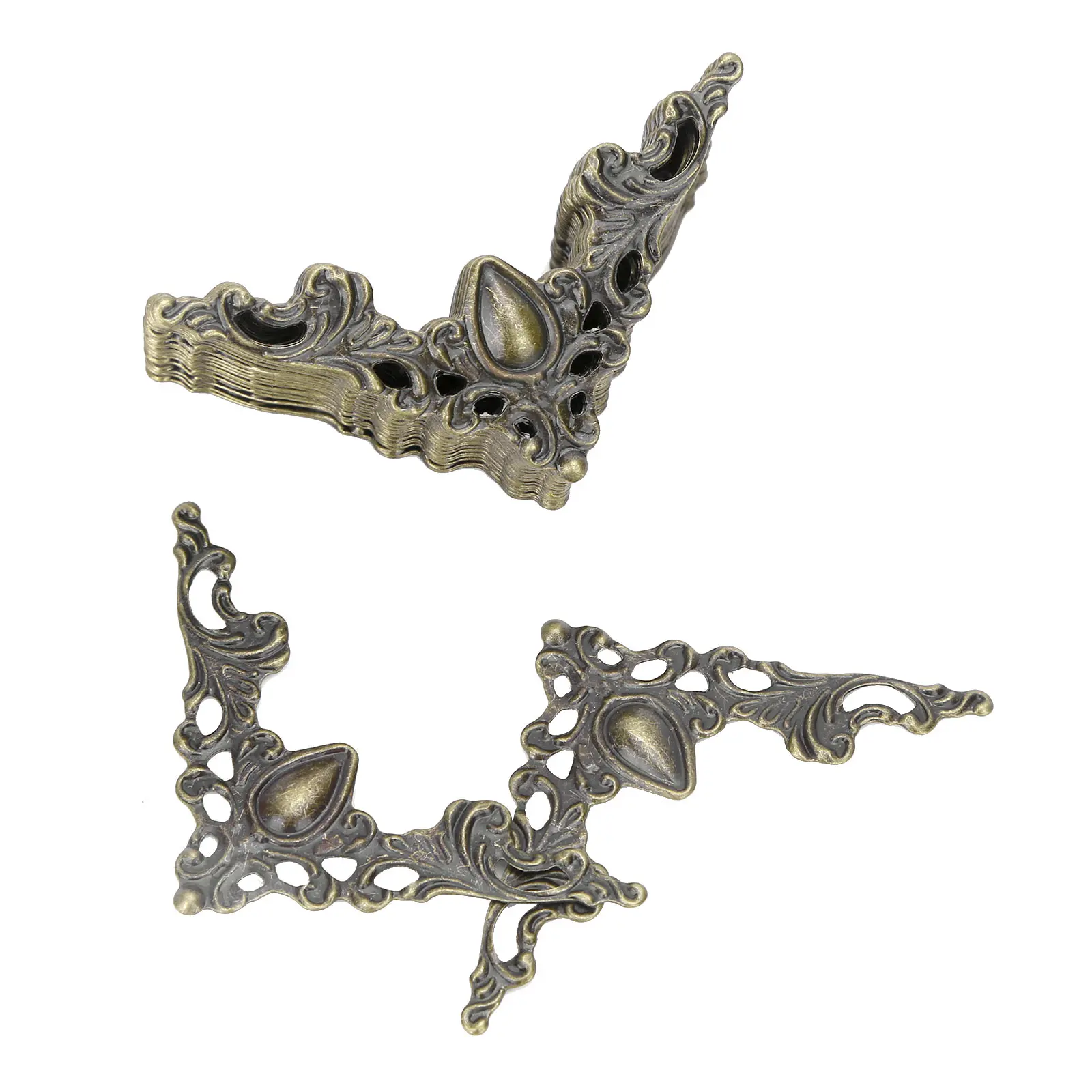 Металлические угловые кронштейны 30 шт. золотистый Бронзовый чехол для ноутбука