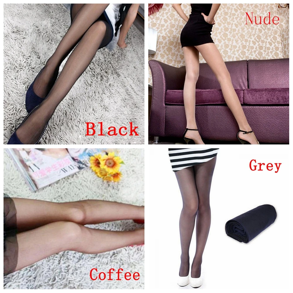 4 Colors Fashion Women Sexy Tights High Elastic Full Foot Anti-Hook Long Stockings Female Stylish Thin Slim Pantyhose One Size