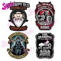 sticky grumpy old bikers club founding member never happy unless riding car sticker decal for bicycle motorcycle laptop helmet