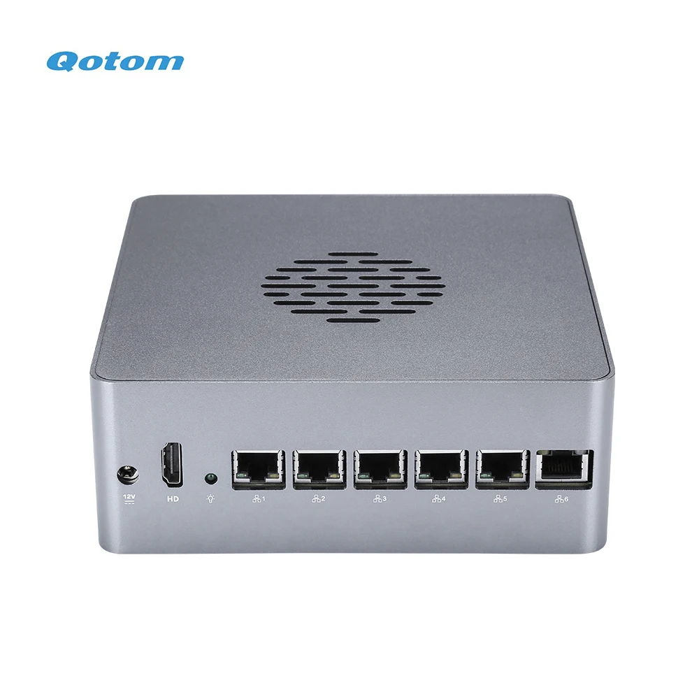 Qotom DIY мощный брандмауэр роутер Q600G6 системная поддержка 6 го 7 поколения процессор