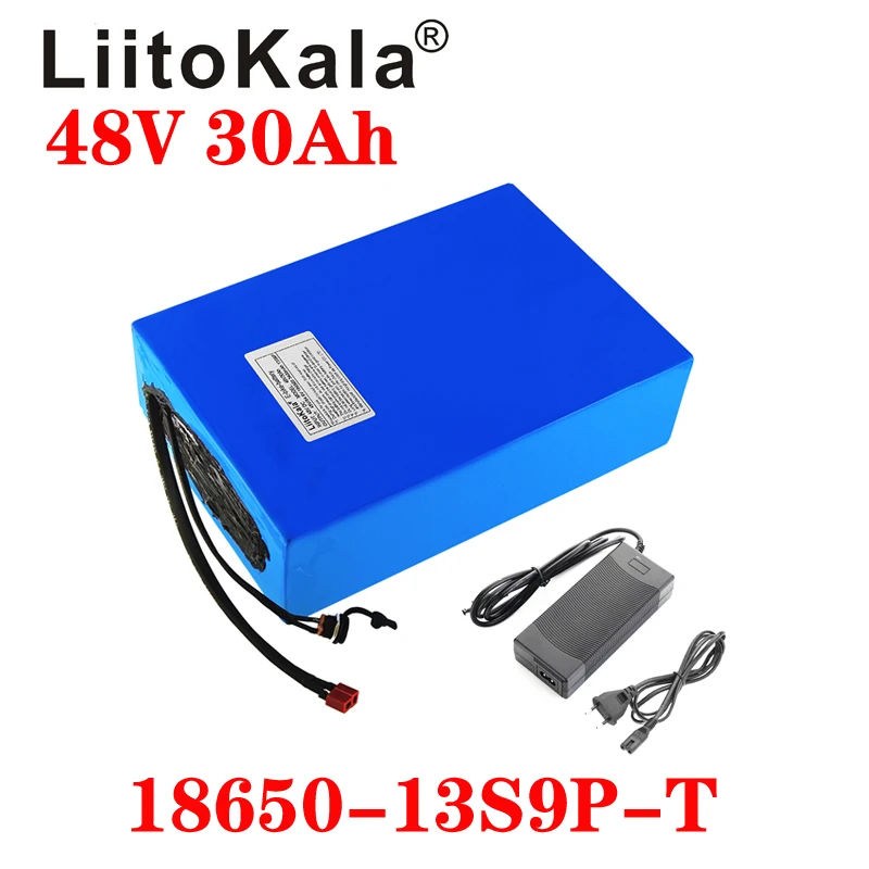 Аккумулятор для электрического велосипеда LiitoKala 48 В 30 А · ч 18650 13S9P литиевая