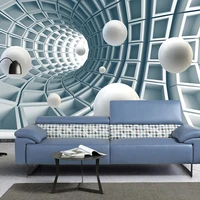 custom photo wall paper 3d stereoscopic circle ball abstract space mural living room sofa tv background modern design wallpaper