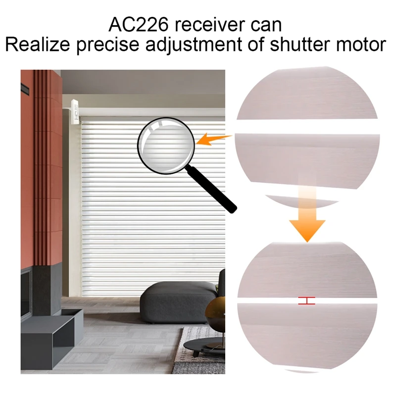 

Universal Up and Down Stop Motor 433.92MHz Wireless Modified Pieces Receiver AC226 for Blinds Automated Curtains