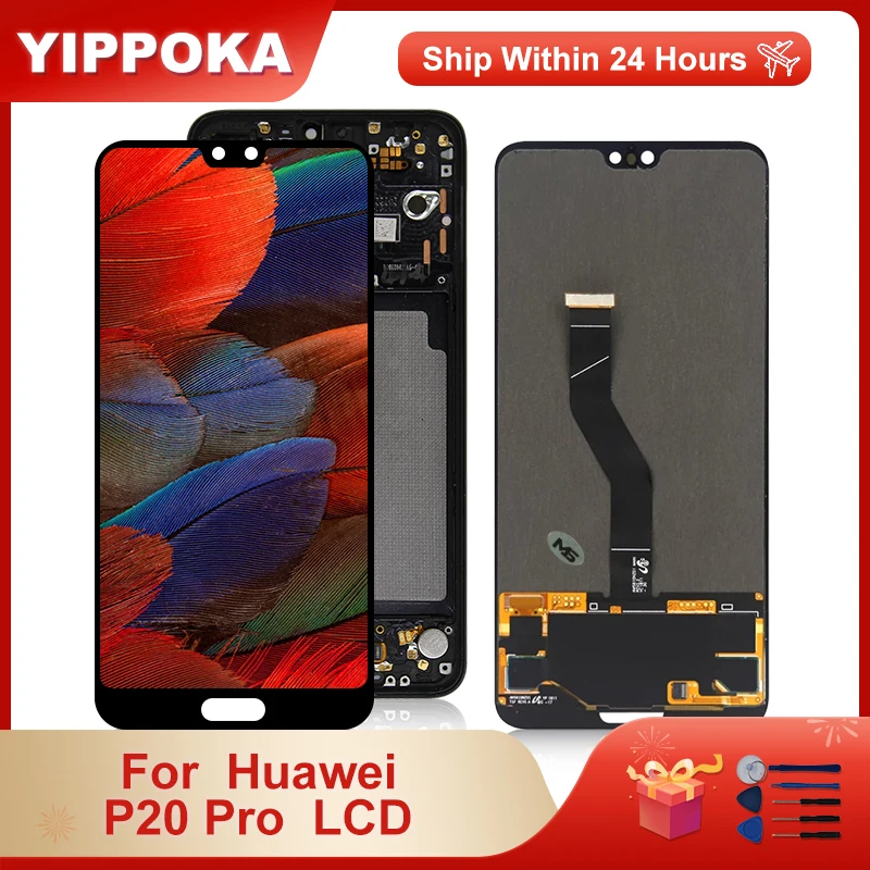 Piezas de Repuesto de digitalizador de pantalla t&aacute;ctil para Huawei P20 Pro, pantalla LCD Original de 6,1 pulgadas, CLT-L09 L29, AL00, AL01, TL01-0