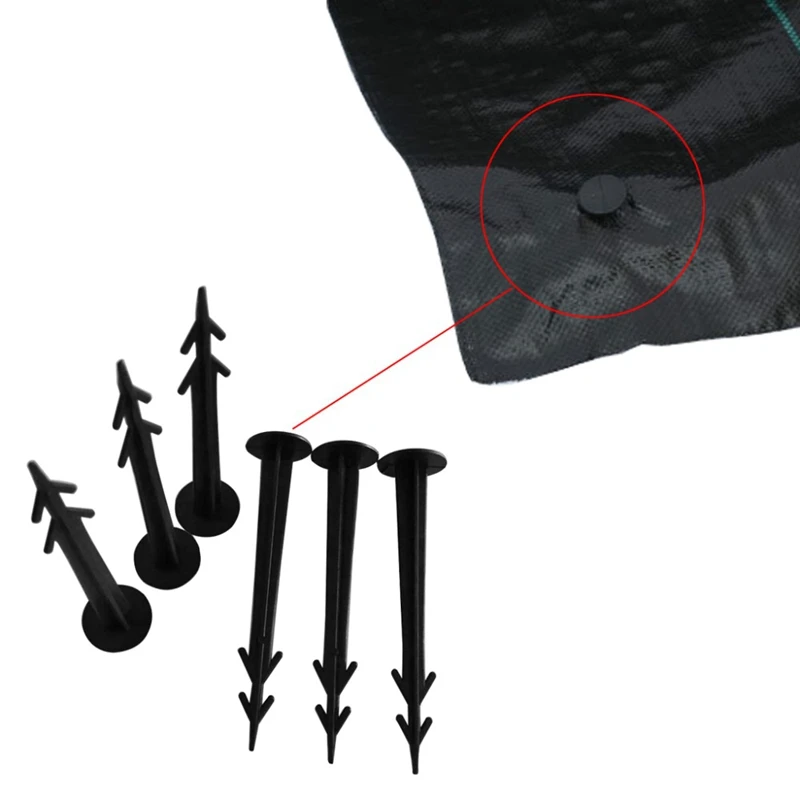 100Pcs Plastic Garden Cover Cloth Securing Stakes Spikes Lawn Pins Pegs Sod Staples Anchoring Turf Fixing Landscape | Строительство и
