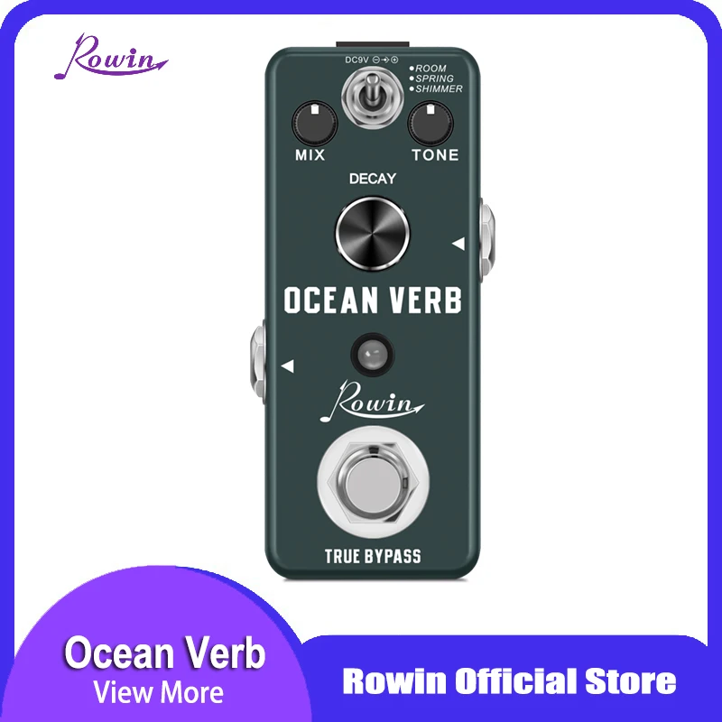 Rowin океанская педаль с эффектом реверберации для гитары|Детали и аксессуары