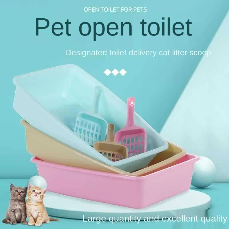 Pet Litter Box Plastic Cat Toilet Cat Pet Supplies