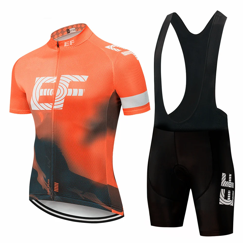 

Fluorescent cycling clothing short sleeve set quick drying men bike clothing summer cycling jersey sets mtb shorts suit