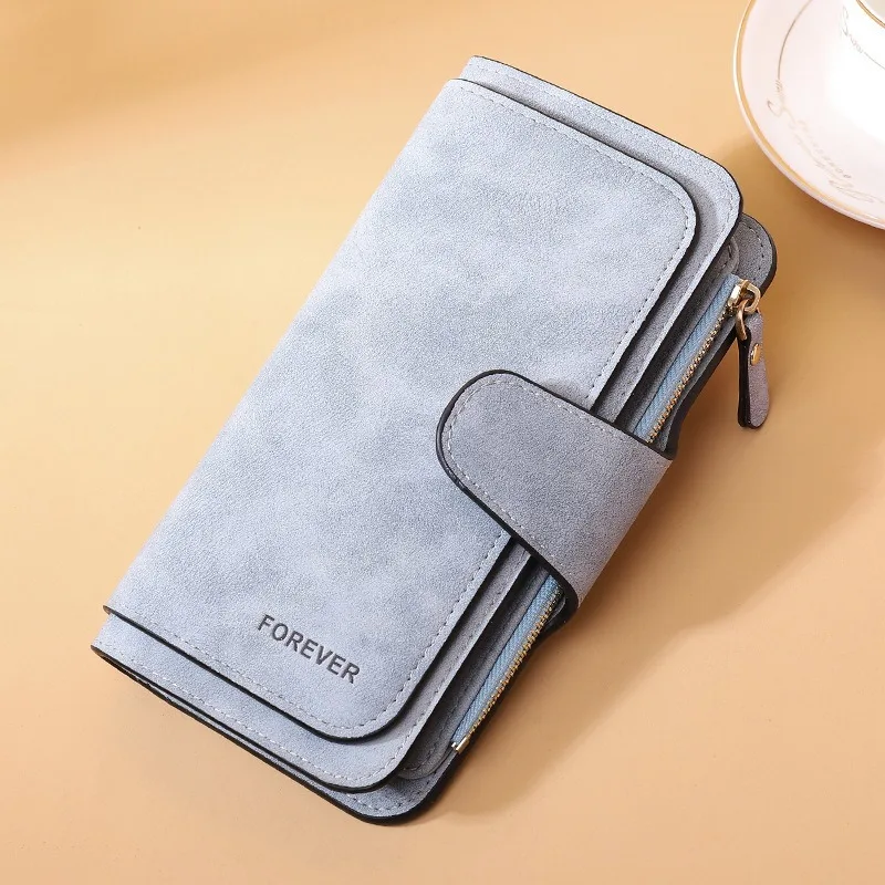 Модный кошелек Ms. Wallet из матовой кожи с пряжкой трехслойный Long