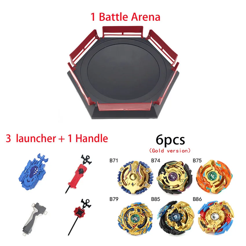 6 psc-11 beyblades Burst Launcher гироскоп Арена диск захватывающий Дуэль спиннинг Топ Launcher beyblades Арена стадион подарок для детей - Цвет: 6 psc-11