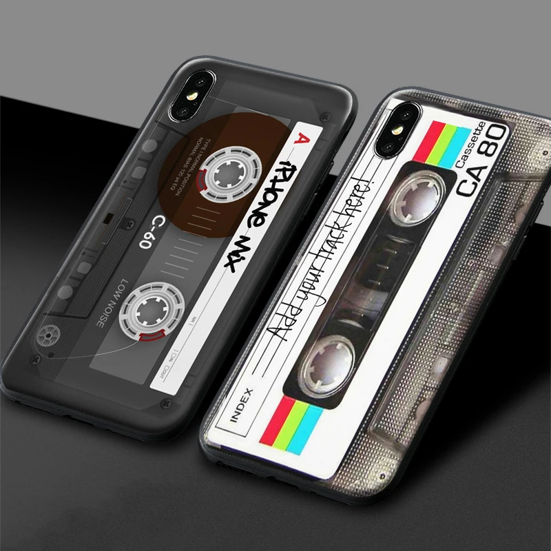 vintage cassette tape retro style for iphone se 6 6s 7 8 plus x xr xs 11 12 13 pro max 13 mini soft silicone phone case cover free global shipping
