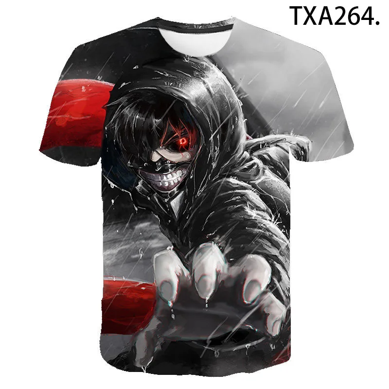 

3D T-shirt Tokyo Ghoul T Shirt Children Blood Shirt Casual Printed Japan Anime Tokyo Ghoul Tops Boy Girl Kids Tee Clothes