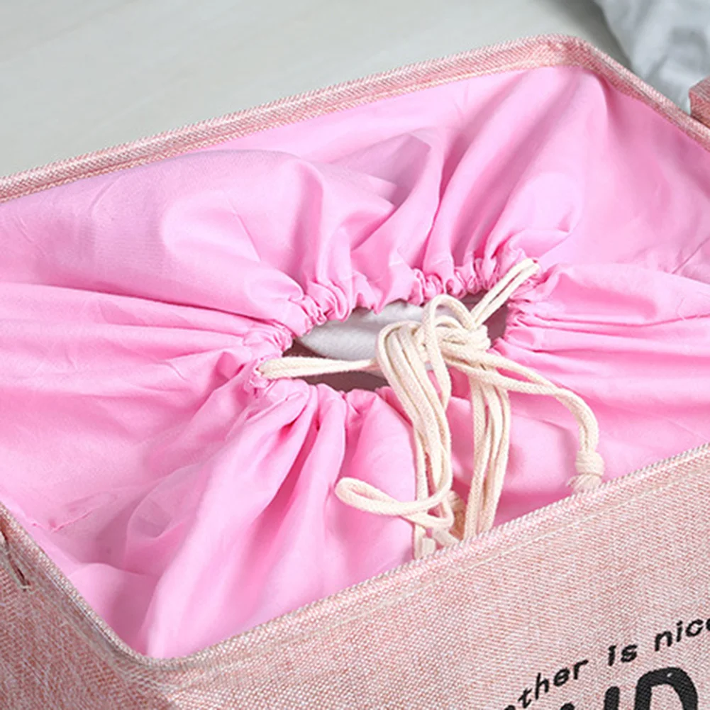 

Foldable Large Capacity Clothes Underwear Socks Storage Box Waterproof Cotton Linen Sundries Basket Cabinet Organizer