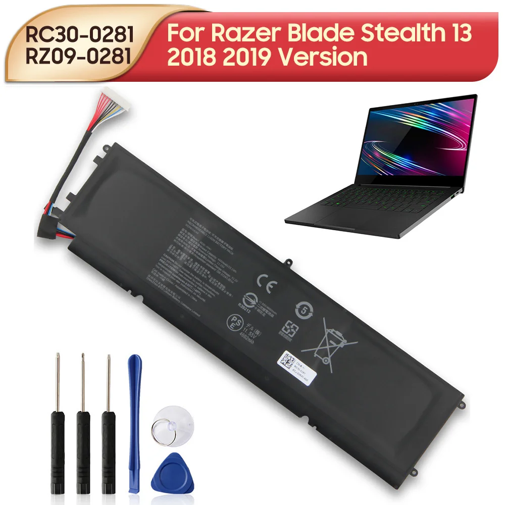 Original Replacement Battery RC30-0281 RZ09-0281 For Razer Blade Stealth 13 2018 2019 Max-Q RZ09-03102E52-R3U1 RZ09-02812E71