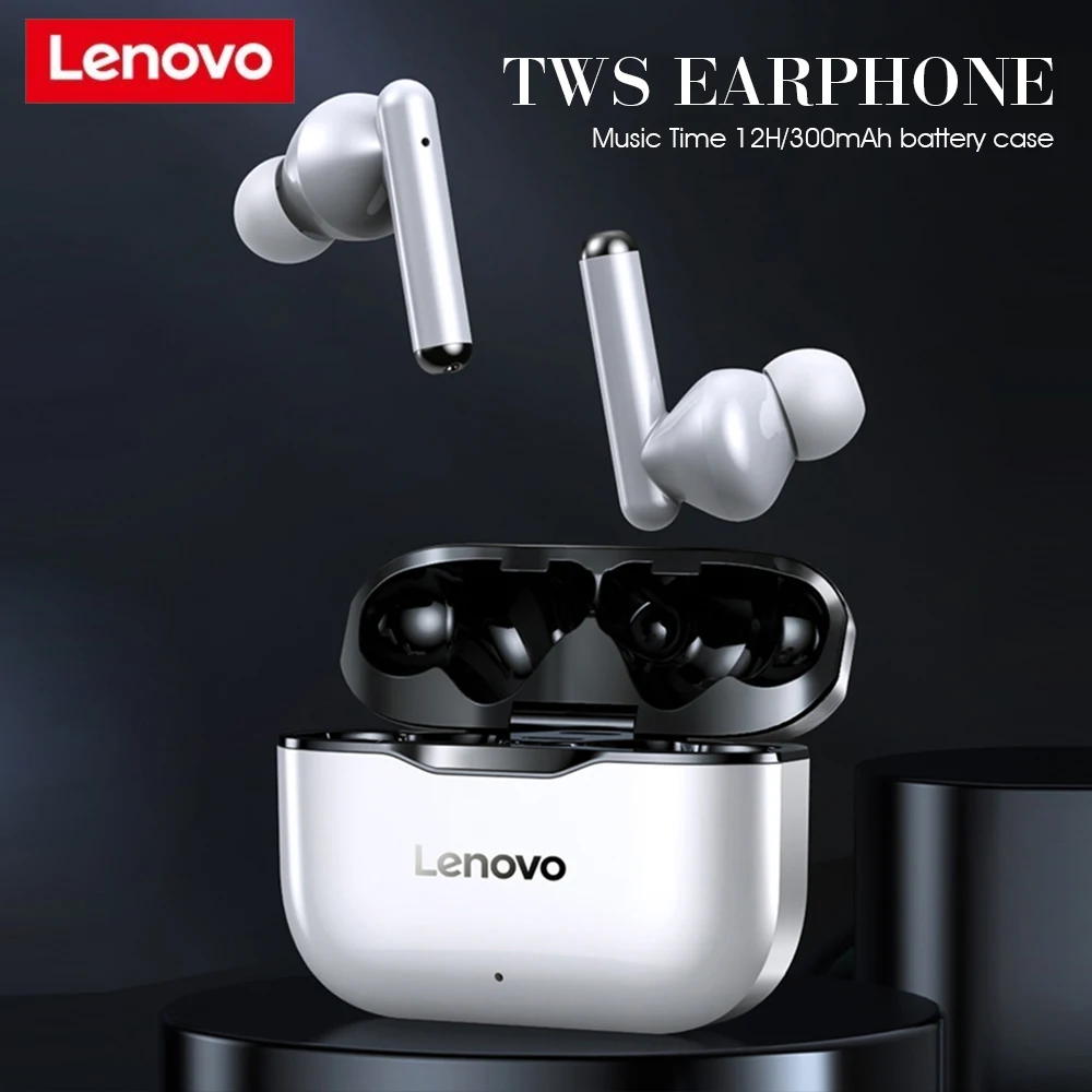 

Lenovo LP1 TWS Earphone Bluetooth 5.0 Wireless Headsets IPX4 Waterproof Sport Earbuds Noise Cancelling Mic Dual Stereo HIFI Bass
