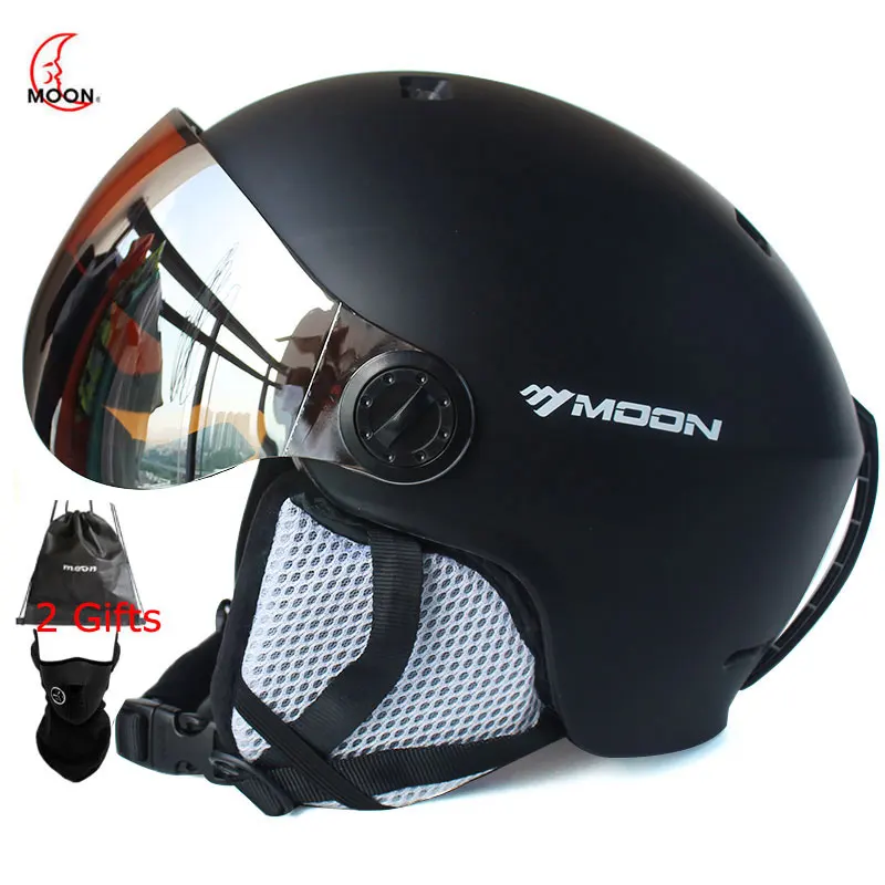 Защитные очки MOON лыжный шлем цельнолитой горнолыжный из поликарбоната + EPS