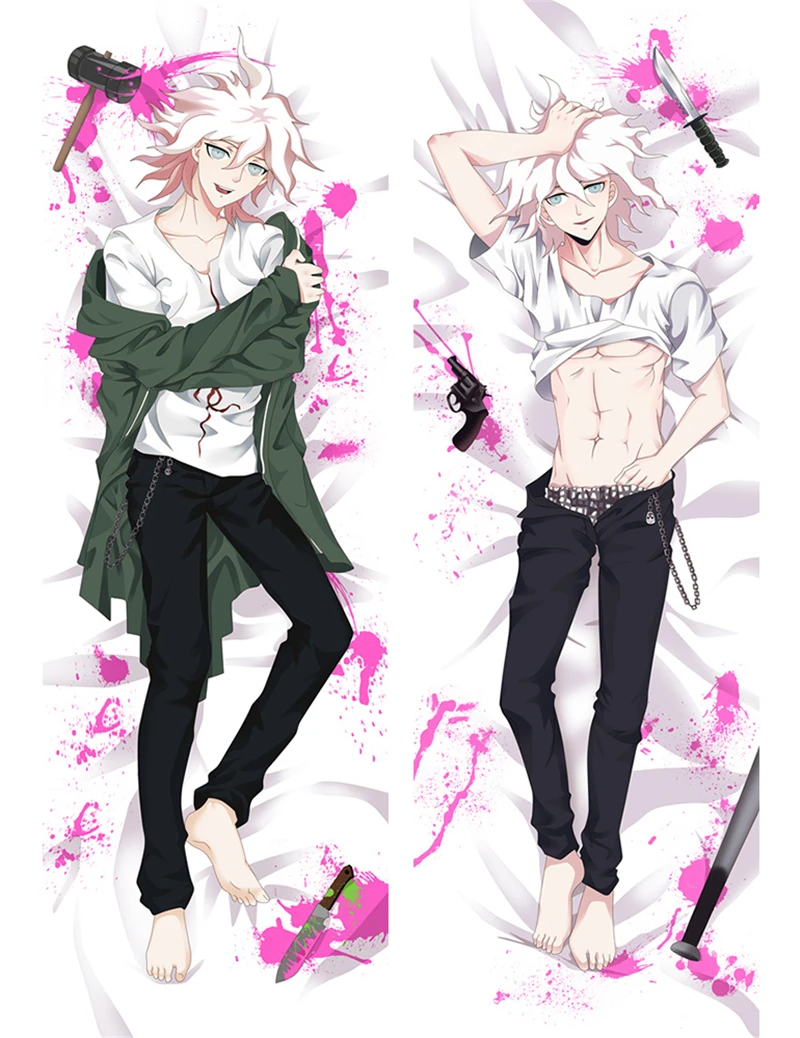 

Danganronpa Nagito Komaeda Cosplay Dakimakura Pillow Case Hugging Body Prop