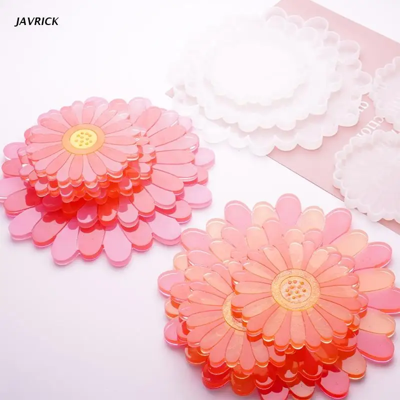 

Silicone Mold 1 Piece Flower Resin Tray Mold Flower-shaped Epoxy Resin Mold