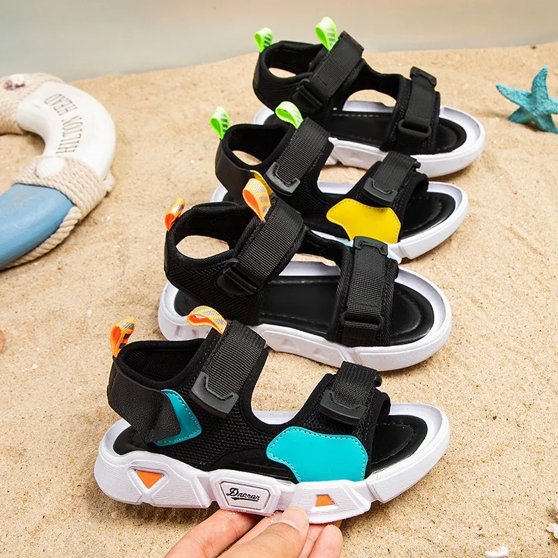 

Для детей среднего и старшего возраста Летняя обувь на плоской подошве для мальчиков раздельная пляжная мягкая Нескользящая пляжная обувь