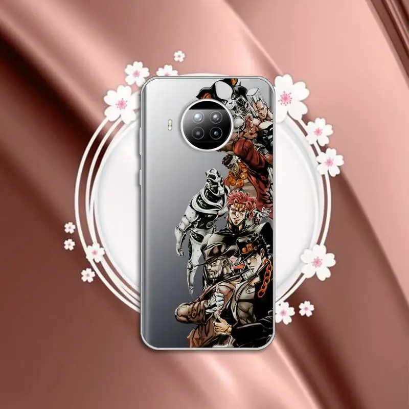 

Jojo Anime Bizarre Adventure Phone Case Transparent for Xiaomi mi Redmi note 10 t 8 9 pro lite 11 Samsung S 8 9 10 20