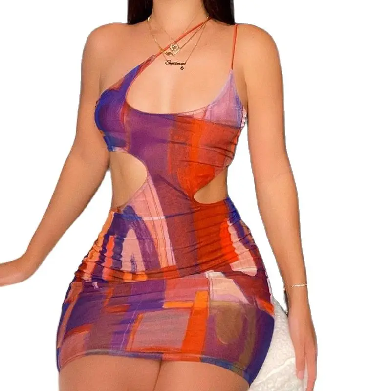 

Women Strap Mini Dress Ruched Lace Up Cross Bandage Backless Bodycon Sexy Party Elegant