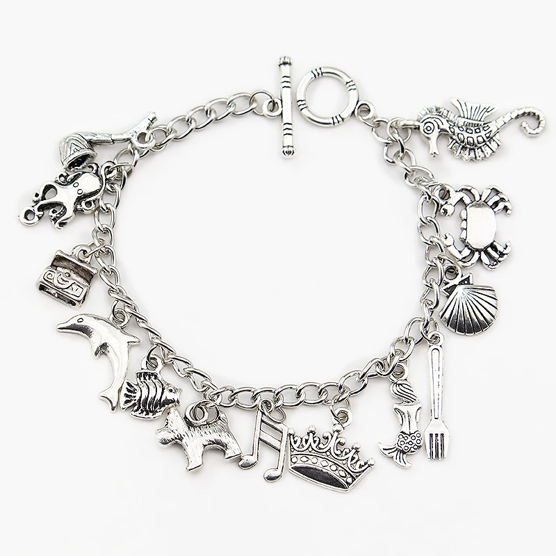 silver Аниме, Король Лев, Король Лев, Симба, очаровательный браслет, унисекс, мультяшный Акуна Матата, браслет для детей, лучшие рождественские подарки - Окраска металла: silver