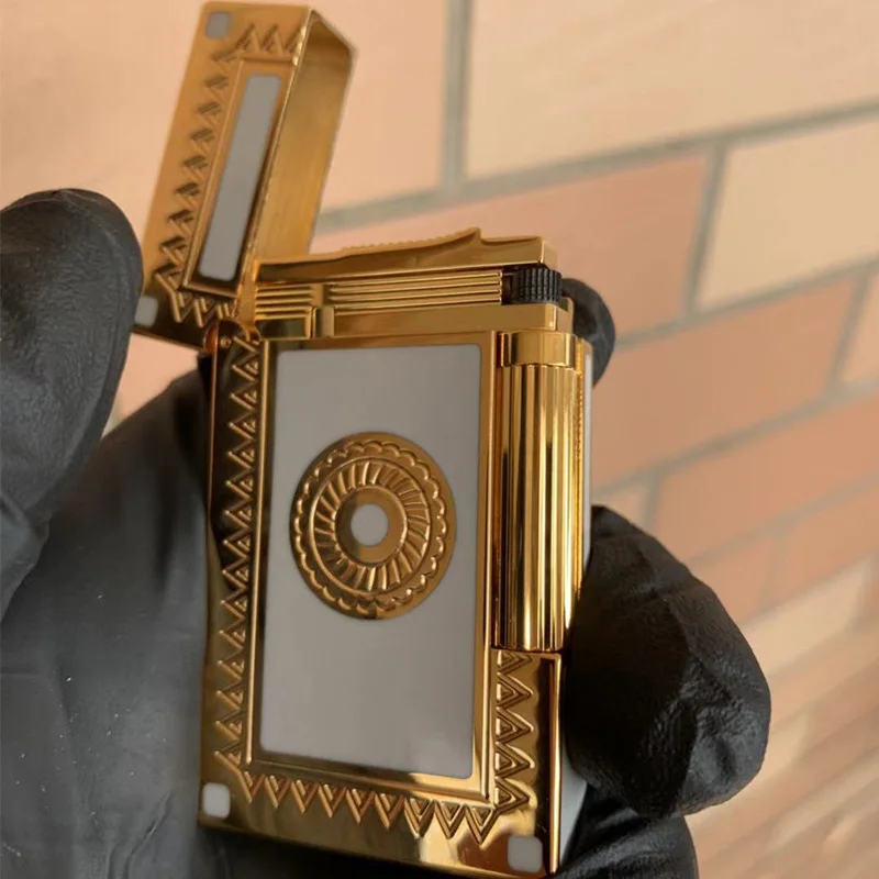 Лидер продаж dupont яркая звуковая газовая Зажигалка Ветрозащитная медная для сигарет