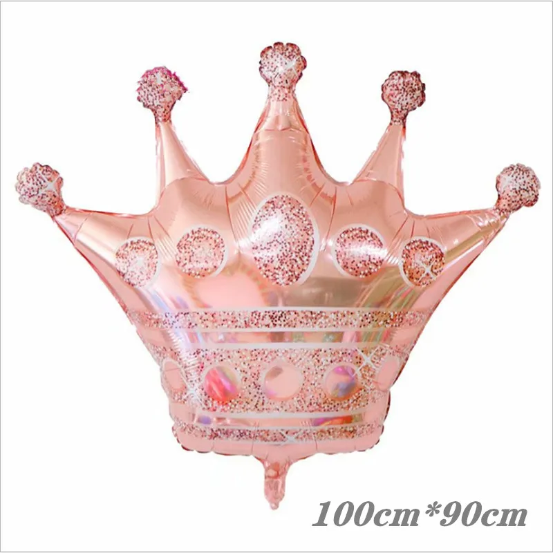 

Wedding Room Decoration Romantic Valentine's Day Party Supplies Anniversary Rose Golden Crown Aluminum Film Balloon