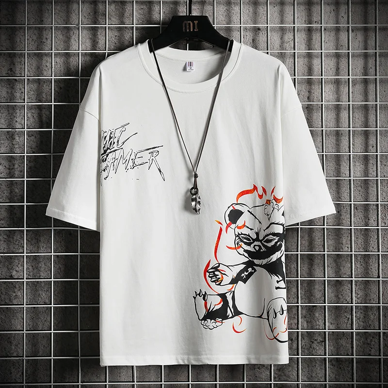 

Футболка мужская оверсайз с графическим принтом, 2021 хлопок, 2021