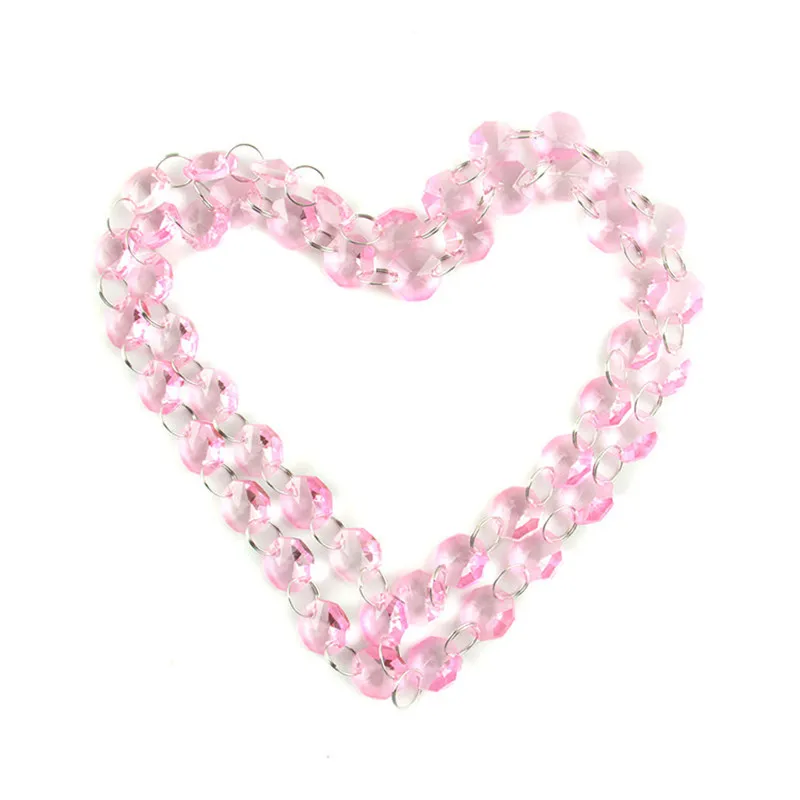 

1meter Various Color Crystal Glass Octagon Beads Garland Strand For Wedding Christmas Party Event Decoration