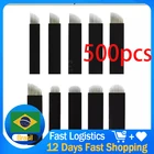 500 шт. 0,18 мм черный гибкий 7911121416171821 иглы для татуажа бровей микроблейдинг лезвия для перманентного макияжа ручка манипула микроблейдинг микроблейдинг бровей иглы для микроблейдинга