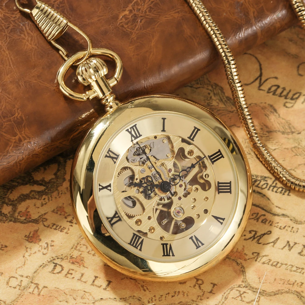 

Часы наручные механические в античном стиле, Роскошные карманные модные с винтажным циферблатом, с подвеской, лучший подарок для друга