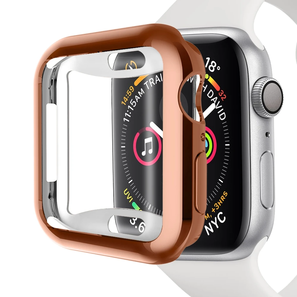 Ультра-мягкий тонкий чехол для Apple Watch TPU 40 мм 44 мм чехол Защитное покрытие часов полосы аксессуары для серии 4