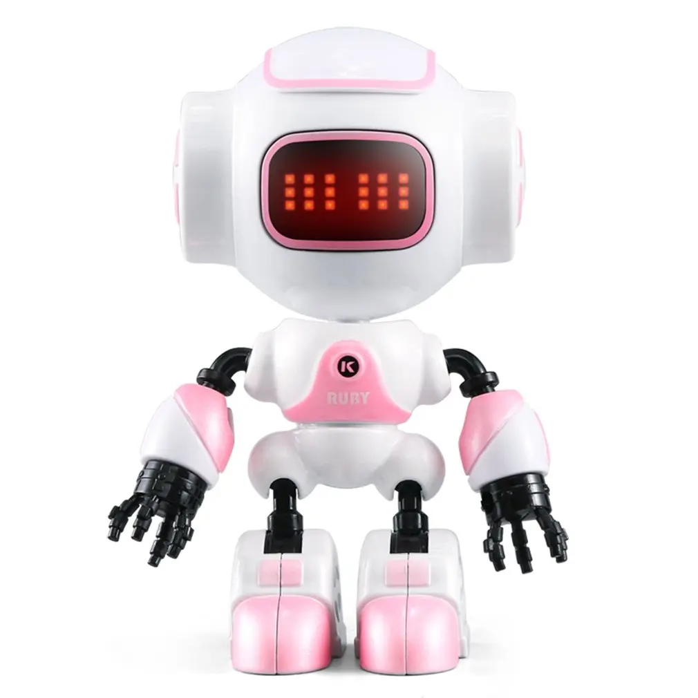 R8/R9 RC JJR/C Робот сенсорный зондирование светодиодный глаз умный голос DIY жесты сплава тела Мини Робот Модель игрушка подарок для детей