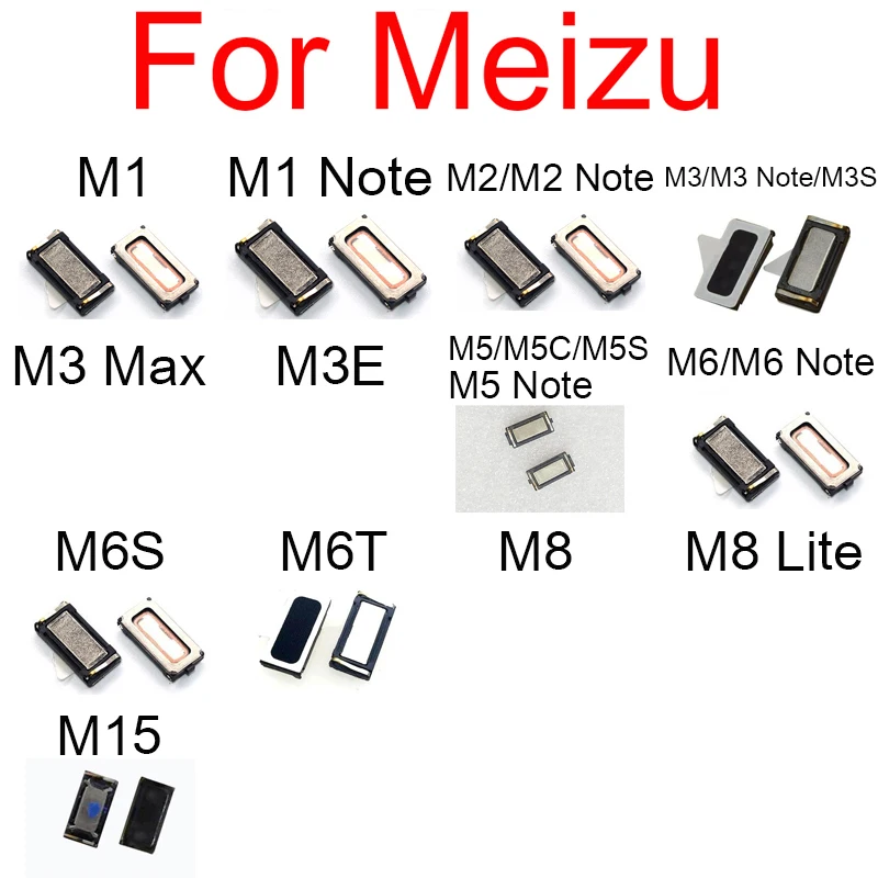 Динамик для наушников Meizu Meilan M1 M2 M3 M3s Max M3e M5 M5c M5s M6 M6s M6t M8 M15 Note Lite гибкий кабель |