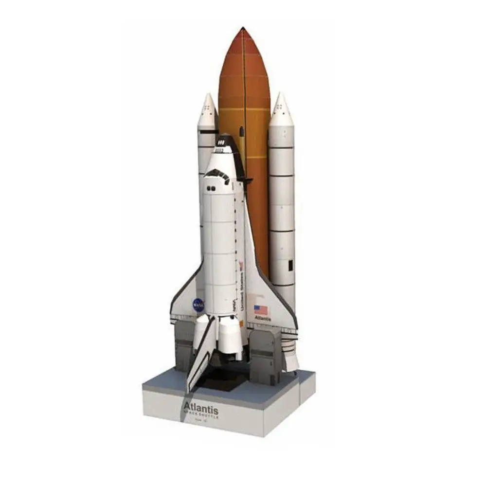 

1: 150 3D Paper Model Space Library Papercraft Cardboard Toy Shuttle For Children Paper Puzzle Atlantis Handmade DIY Rocket L4I3