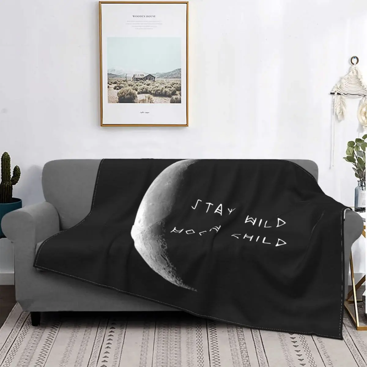 Детские одеяла Stay Wild Moon Eclipse коралловый флис Текстильный декор небо космос теплые
