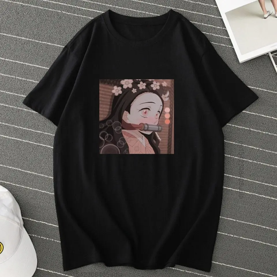 Demon Slayer Japanese Anime T Shirt Men Demon Slayer Tanjiro Funny Face Cartoon T-Shirt Streetwear Tshirt Hip Hop Top Tee Male