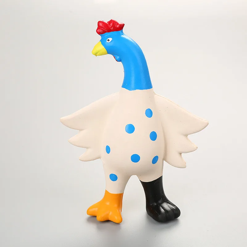 

Pet Dog Puppy Chew Toy Colorful Screaming Rubber Chicken Toy For Dogs Latex Squeak Squeaker Bite Toy Pet Training Products