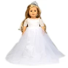 43 см Baby new born Doll белое свадебное платье 18 дюймов Кукольное свадебное платье Одежда для куклы