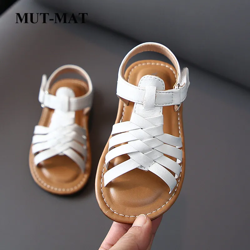 Детская обувь Новинка лета 2020 Детские плетеные сандалии с мягкой подошвой