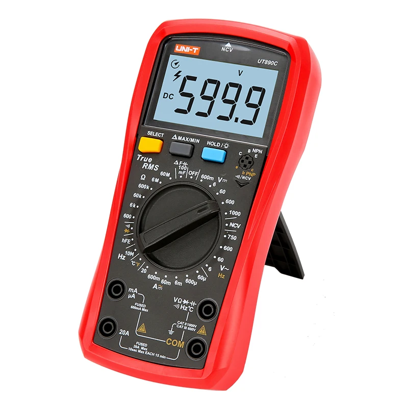 UNI-T UT890C/UT890D+ цифровой мультиметр True RMS измерение/100mF большой емкости измерения/предохранитель сигнал тревоги