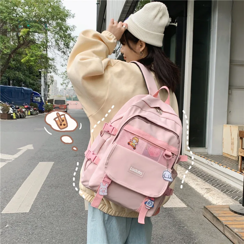 

Women School Backpack Bags Large Capacity Nylon Girls Travel Bagpack College Students Laptop Backpack Bags For Women