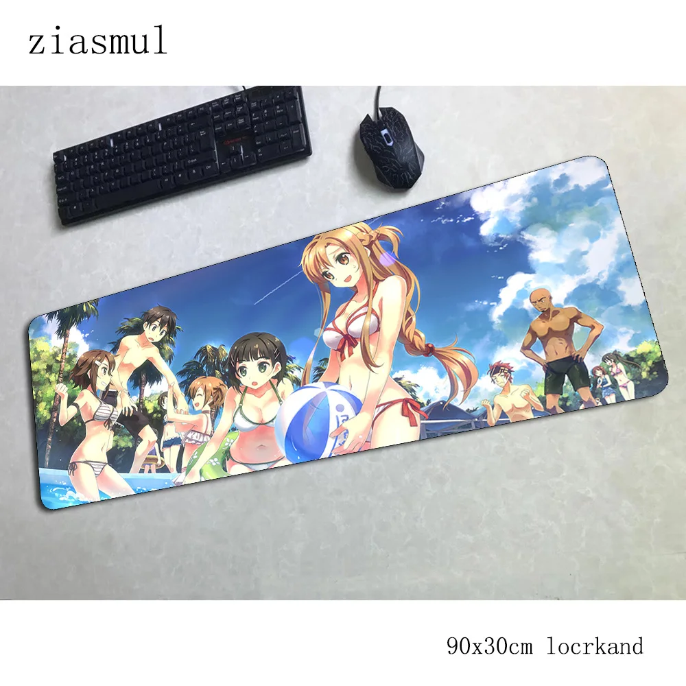 Sao коврик для мыши 900x300x3 мм коврики для мыши Инди-поп игровой коврик для мыши геймер Мультфильм Большой персонализированные коврики для мыши Клавиатура ПК pad