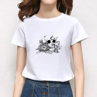 2021 summer women t shirt bone theme printed tshirts girl ullzang mujer t shirt casual tops tee vintage
