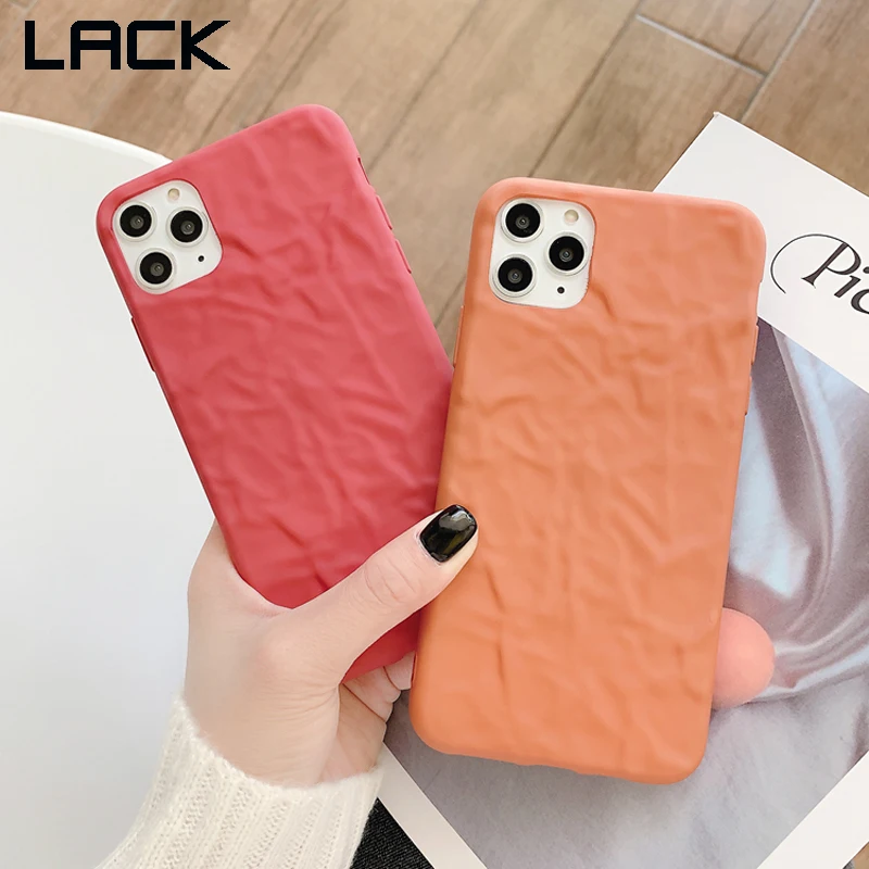 Сплошной Цвет Ретро морщин чехол для телефона для iphone 11 11Pro Max чехол s для iphone X XR XS Max 7 6 6S 8 Plus задняя крышка Capa